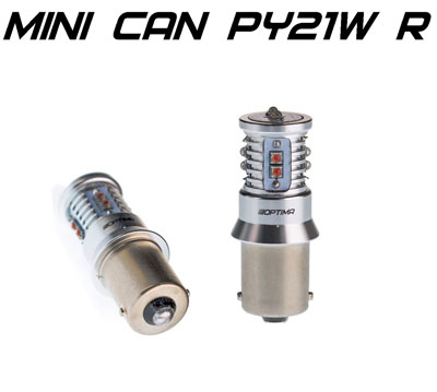 Светодиодные лампы Optima Premium MINI PY21W красная с обманкой