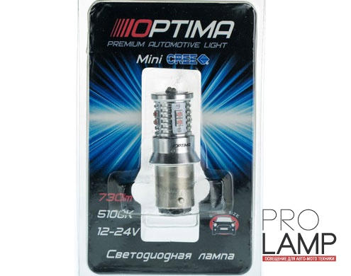 Светодиодные лампы Optima Premium MINI P21/5W RED — op p215w can r 50w 4 1000 glav 3