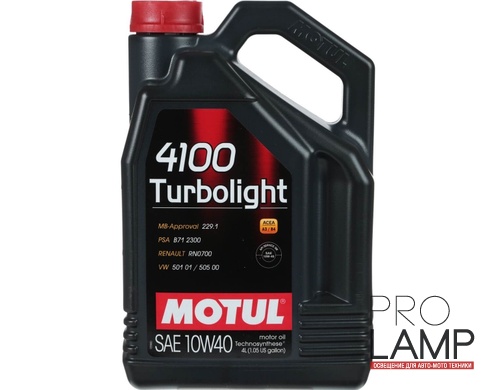 MOTUL 4100 Turbolight 10W-40 - 4 л.