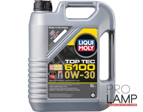 LIQUI MOLY Top Tec 6100 0W-30 — НС-синтетическое моторное масло 5 л.
