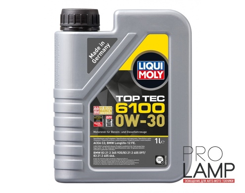 LIQUI MOLY Top Tec 6100 0W-30 — НС-синтетическое моторное масло 1 л.