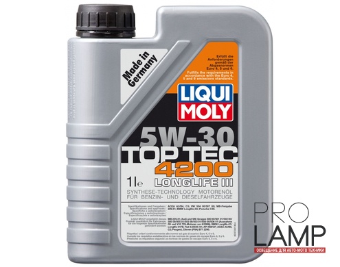 LIQUI MOLY Top Tec 4200 5W-30 — НС-синтетическое моторное масло 1 л.