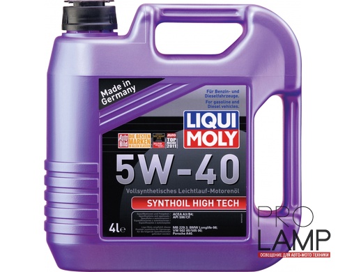 LIQUI MOLY Synthoil High Tech 5W-40 — Синтетическое моторное масло 4 л.