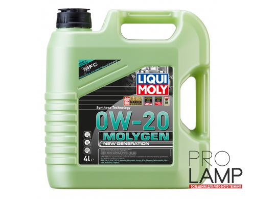 LIQUI MOLY Molygen New Generation 0W-20 — НС-синтетическое моторное масло 4 л.