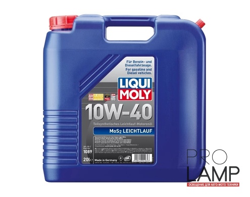 LIQUI MOLY MoS2 Leichtlauf 10W-40 — Полусинтетическое моторное масло 20 л.