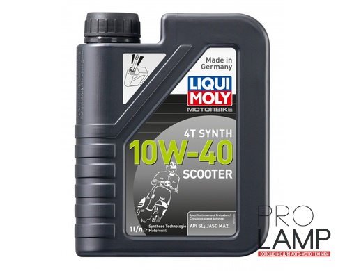 LIQUI MOLY Scooter Motoroil Synth 4T 10W-40 — НС-синтетическое моторное масло для скутеров 1 л.: liqui moly scooter