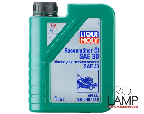 LIQUI MOLY Rasenmaher-Oil 30 — Сезонное минеральное моторное масло для газонокосилок 1 л.