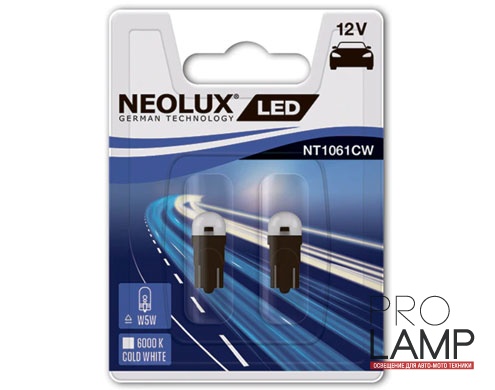 Светодиодные лампы Neolux W5W 6000K / NT1061CW-02B