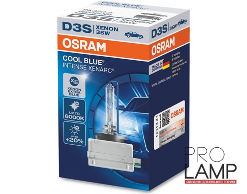 Штатные ксеноновые лампы D3S. Osram Cool Blue Intense (+20%) - 66340CBI
